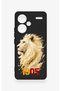 حافظة سيليكون متوافقة مع هاتف Redmi Note 13 Pro Plus باللون الأصفر والأحمر 1905 بنمط الأسد - 2
