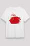 Chinese Flag Brushstroke Printed T-Shirt