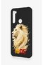 حافظة سيليكون متوافقة مع هاتف Redmi Note 8 باللون الأصفر والأحمر 1905 بنمط الأسد - 4