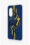 Huawei Nova 9Se Compatible Yellow Navy Blue Ivy Patterned Silicone Case - 4