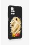 حافظة سيليكون متوافقة مع Redmi 10 2022 باللون الأصفر والأحمر 1905 بنمط الأسد - 3