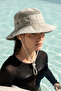 Mesh Detailed Tied Bucket Hat 05 Dark Beige - 4