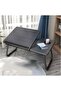 Modern Adjustable Laptop Table for Bed and Sofa, Foldable Portable Study Desk with Tilted Reading Surface, Side Table, Cup Holder and Sturdy Metal Legs, Ideal for Home Office, Reading, Workin