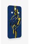 Honor Magic 8 Lite Compatible Yellow Navy Blue Ivy Patterned Silicone Case - 3