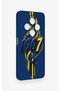 Redmi 14C Compatible Yellow Navy Blue Ivy Patterned Silicone Case - 3