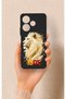 حافظة سيليكون متوافقة مع Redmi 13 4G باللون الأصفر والأحمر 1905 بنمط الأسد