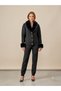 Women's Knitwear Cardigan A++ Quality Faux Fur Collar and Cuffs with Detachable Buttons