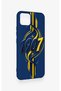 Realme C11 2021 Compatible Yellow Navy Blue Ivy Patterned Silicone Case - 3