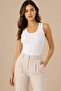 Women's 2-Piece Thick Strap Bamboo Breathable Flexible Undershirt Black-White - 3