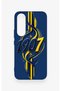 Vivo V70 Fe 5g Compatible Yellow Navy Blue Ivy Patterned Silicone Case - 3