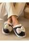 Women'S, Plush Home Slippers, Soft Furry, Bowknot, Comfortable Winter Home Slippers - 2