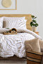 Wave Beige Single 100% Cotton Duvet Cover Set - 3