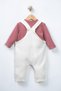 Baby Girl Waffle Salopet 2-Piece Set with Teddy Bear and Polka Dots, Cotton Daily Combination, 6-24 Months - 6