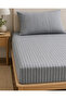 Single Elastic Sheet 100X200 cm Striped Patterned [Color] - 3