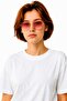Sunglasses Unisex Pink Glass Gold Frame Uv400 - 4