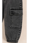 Baby Boy Cargo Pants Elastic Waist and Cuffs Cotton Denim Pants - 5