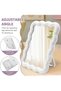 Cute Wave-Shaped Desk Vanity Makeup Mirror, Portable Aesthetic Folding Mirror for Travel, Standing/Hanging Makeup Mirror for Women & Girls, Home Décor Mirror (White) - 7