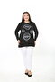 Printed Stone-Embellished Lycra Viscose Plus Size Tunic