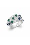 Dark Blue-Green Stone Ring (Adjustable)