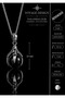 Stainless Steel Minimal Style Black Glass Beads Eagle Claw Pendant - 4