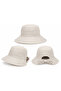Cotton Hat with Ribbon Detail on the Back 06 Beige - 3