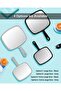 PROTECLE Extra Large Hand Mirror, Salon Barber Hairdressing Handheld Mirror with Handle (Square Black 23cm x 31cm ) Hand Mirrors with Handle, Salon Mirror, Hangable, Distortion-free Reflection, Hand M - 7