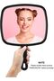 PROTECLE Extra Large Hand Mirror, Salon Barber Hairdressing Handheld Mirror with Handle (Square Black 23cm x 31cm ) Hand Mirrors with Handle, Salon Mirror, Hangable, Distortion-free Reflection, Hand M - 2