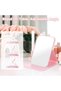 2 Pack Mini Portable Makeup Mirrors - Foldable Desktop Mirror with Leather Case, HD Anti-Distortion Glass for Students, Travel & Dorm (black& Pink, 10cm) - 4