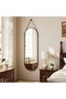 VooBang 40 x 120 cm oval wall mirror, bathroom mirror, decorative mirror suitable for bathrooms, living rooms and hallways, Gold - 4