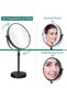 Higher Taller Tabletop Makeup Mirror of 8 Inch, 5X Magnified Makeup Mirror Countertop Standing, Height Adjustable, Double Sided Mirror in Matte Black (8 Inch, 5X) - 5