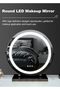 VPARTY 16 inch Large Vanity Mirror with Lights, Round LED Lighted Up Makeup Mirror, Touch Sensor with 3-Color Lighting Dimmable for Vanity Desk Tabletop, Bedroom (Black, Φ40cm) - 4