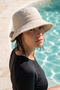 Cotton Hat with Ribbon Detail on the Back 06 Beige - 4