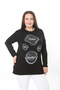 Printed Stone-Embellished Lycra Viscose Plus Size Tunic - 7