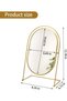 Tabletop Makeup Mirror for Desk, Adjustable Personal Compact Mirrors Rotation Vintage Oval Desk Gold Table Vanity Make Up Mirror for Women - 2