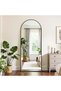 SLEEPHEAD® Arched Full Length Mirror, Hanging Vertical Or Inclined Floor Mirror (With Bracket), Full Body Mirror, Bedroom Mirror, Wall Mounted Mirror, Aluminum Alloy Frame (Black 150 * 40) - 2