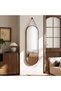 VooBang 40 x 120 cm oval wall mirror, bathroom mirror, decorative mirror suitable for bathrooms, living rooms and hallways, Gold - 3