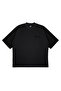 Unisex Oversize Stussy Black Rubber Printed Boxy Fit Thick Fabric (240Gsm) T-Shirt - 2