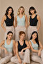 Women's 6-Piece Supported Thick Strap Cotton Modal Camisole Undershirt Black-Green