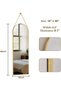 VooBang 40 x 120 cm oval wall mirror, bathroom mirror, decorative mirror suitable for bathrooms, living rooms and hallways, Gold - 6