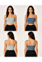 Women's Thin Strap Ribbed Crop Bustier Seamless Stretchy Casual Sports Tank Top - 5