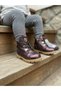 Genuine Leather Burgundy Daily Orthopedic Girls' Boots - 4