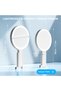 30X/1X Magnifying Travel Makeup Mirror, Round, Rechargeable Switch between handheld, tabletop and hanging use, with 3-color dimming, cordless power and included grooming tweezers - 2