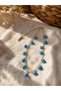 Steel Chain Glass Evil Eye Bead Anklet Women's Foot Bracelet Stylish Elegant Design - 2