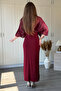 Ruched Maxi Dress with Shoulder Detail - 7