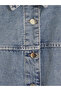 Blue Oversize Women's Jean Shirt Jacket - 2