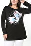 Women's Printed Stone-Embellished Lycra Viscose Plus Size Tunic - 6