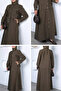 Front Snap Jacket Skirt Hijab Double Set - 3