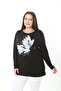 Women's Printed Stone-Embellished Lycra Viscose Plus Size Tunic - 2
