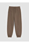Özmarka New Season Brown Women's Jogger Sweatpants with Elastic Waist - 5