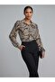 Patterned Transparent Chiffon Shirt 14314 - 3